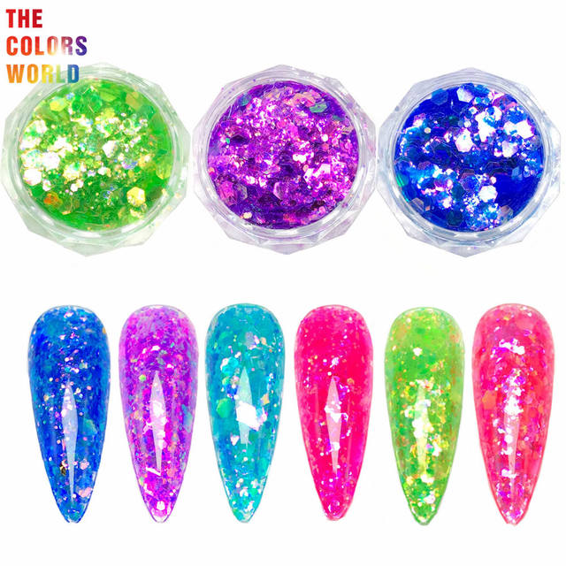 TCT-842 Purple Primary Colours With Colorful Rainbow Chunky Glitter For  Crafts Art DIY Nails And